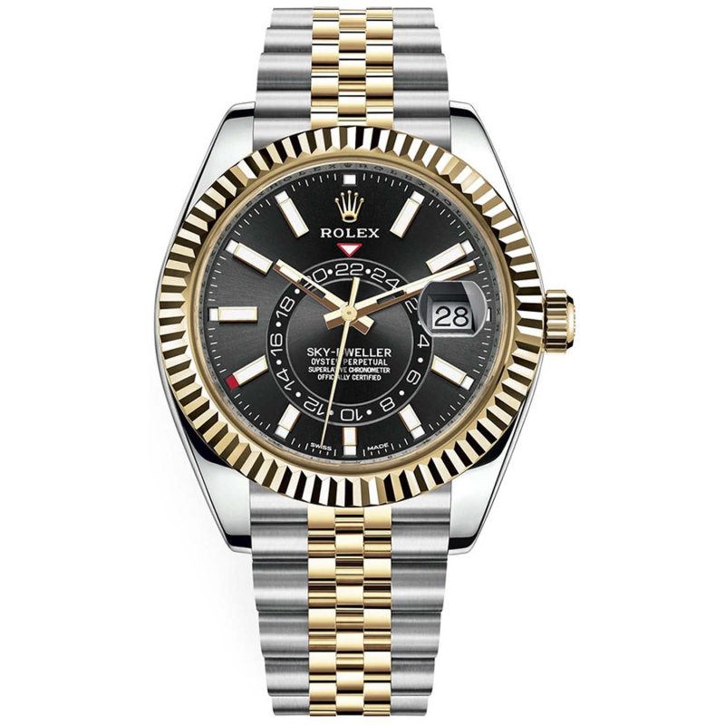 Rolex Sky-Dweller 336933 42mm Yellow Gold Two Tone Black Dial