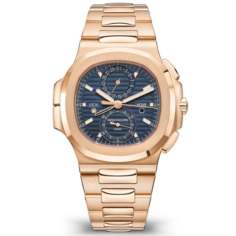 Patek Philippe Nautilus Travel Time Chronograph 40mm 5990-1R-001 Blue Dial