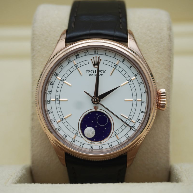 Rolex Cellini Moonphase 2023 Rose Gold 50535 White Dial