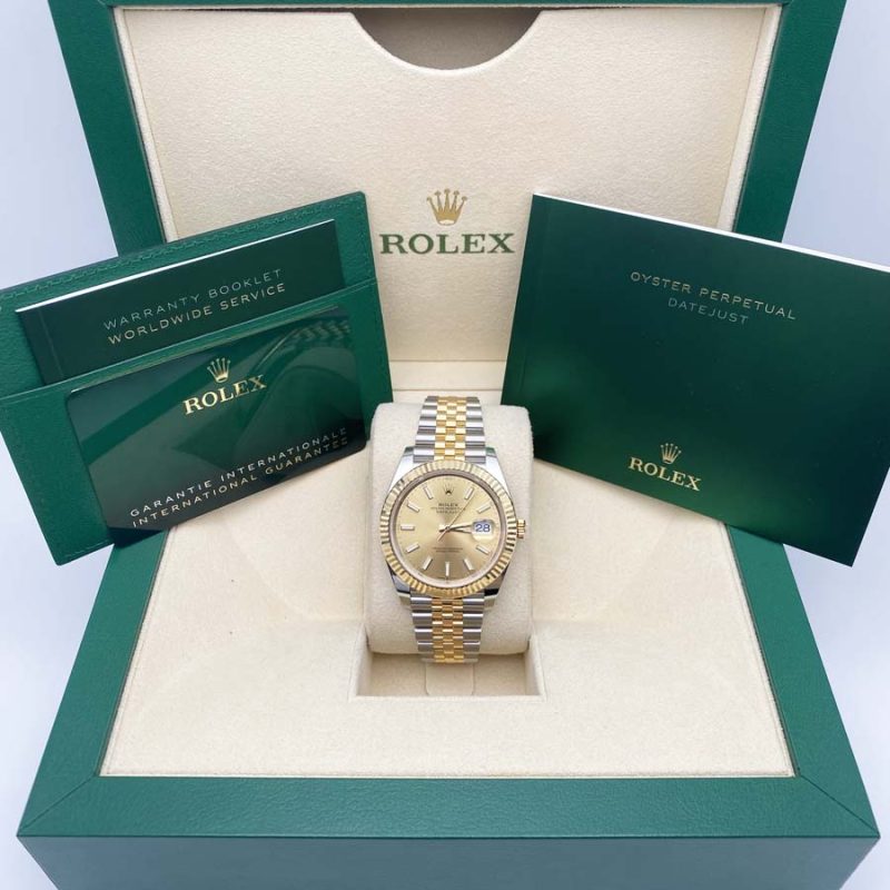 Rolex Datejust 41mm Champagne Dial Fluted Bezel 126333