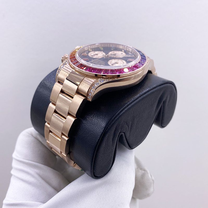 Rolex "Rainbow" Daytona 40mm 116595RBOW Black Gem Stone Dial
