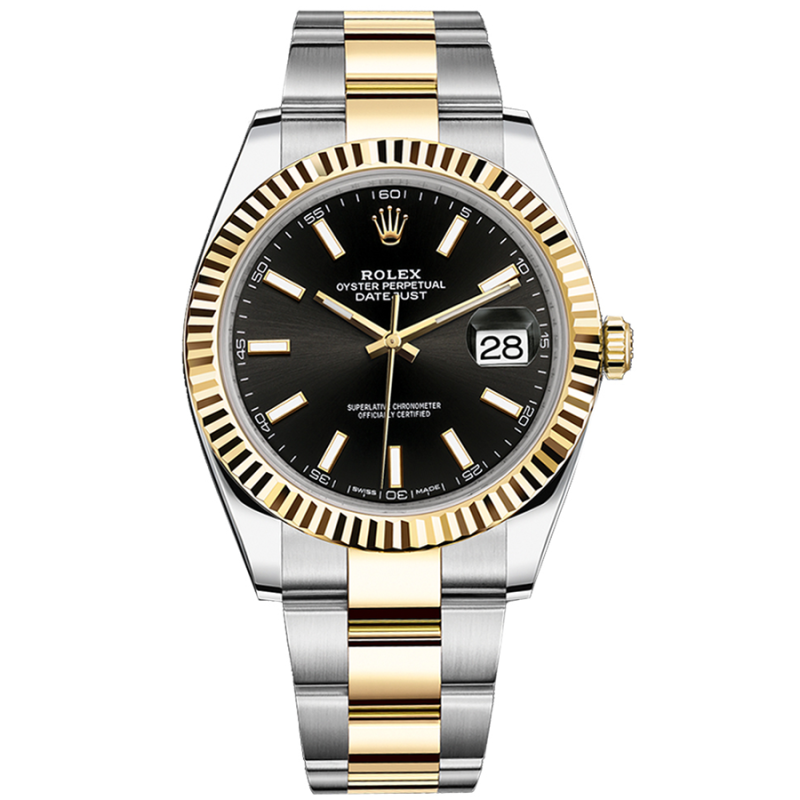 Rolex Datejust 41mm Black Dial Fluted Bezel 126333