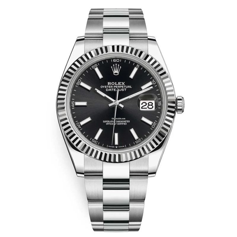 Rolex Datejust 41mm Black Dial Fluted Bezel 126334