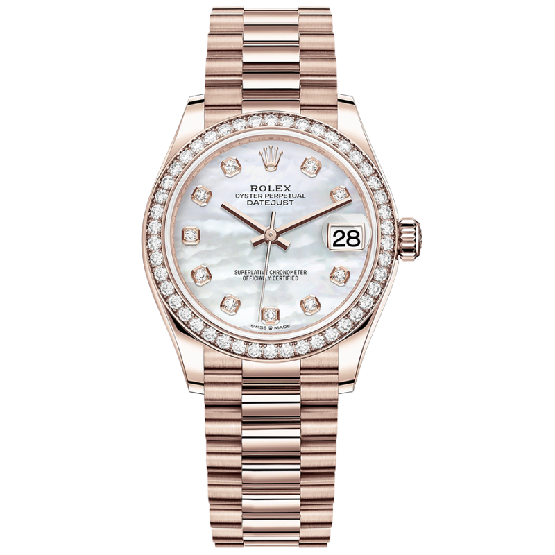 Rolex Datejust Mother Of Pearl Diamond Dial Diamond Bezel 31mm 278285RBR