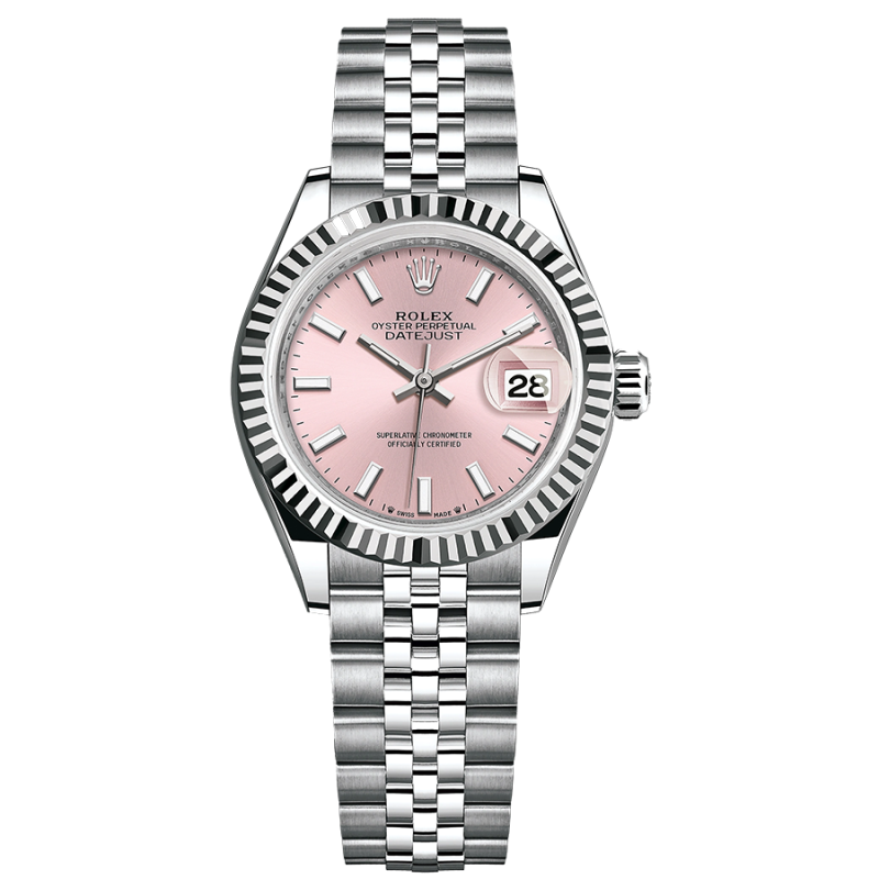 Rolex Lady-Datejust Pink Dial Fluted Bezel 28mm 279174